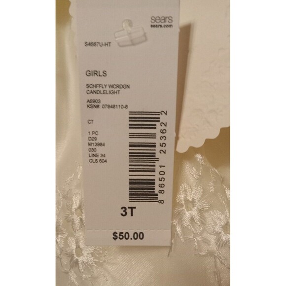 American Princess Girl's Ivory Chiffon Taffeta Formal /Party Dress Size 3/3T NWT - Picture 2 of 10